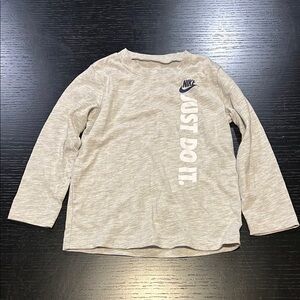 Nike Gray Long Sleeve Tee with Just Do It Branding